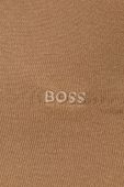Бавовняний светр BOSS чоловічий колір бежевий легкий