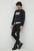 Кофта Michael Kors чоловіча колір чорний з аплікацією (2879918)