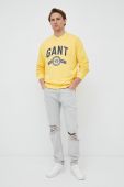Кофта Gant чоловіча колір жовтий з принтом