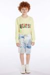 Дитячі бавовняні шорти Guess регульована талія колір блакитний (3009356)