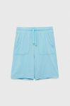 Шорти United Colors of Benetton регульована талія колір блакитний