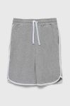 Дитячі бавовняні шорти United Colors of Benetton колір сірий регульована талія (3289038)
