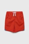 Дитячі бавовняні шорти United Colors of Benetton колір червоний регульована талія (3279723)