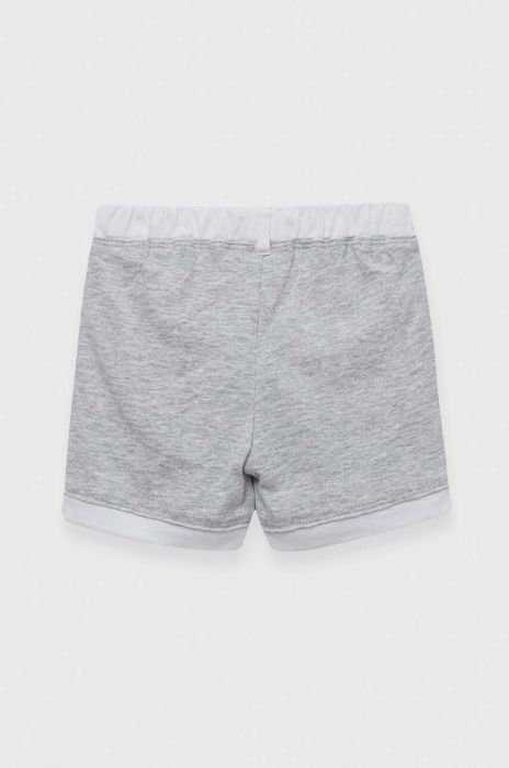 Бавовняні дитячі шорти Birba&Trybeyond колір сірий меланж регульована талія