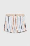 Дитячі шорти з домішкою льону Birba&Trybeyond регульована талія колір барвистий