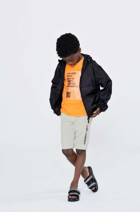 Дитячі шорти Karl Lagerfeld колір сірий регульована талія (3071746)