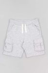 Дитячі бавовняні шорти zippy колір сірий регульована талія