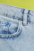 Джинсові шорти Karl Lagerfeld Jeans жіночі однотонні висока посадка колір блакитний