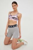 Шорти для тренувань adidas Performance Techfit жіночі колір сірий з принтом висока посадка