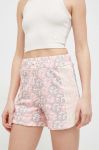 Шорти Guess жіночі колір рожевий візерунок висока посадка (3020364)