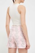 Шорти Guess жіночі колір рожевий візерунок висока посадка (3020364)