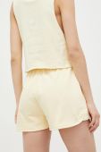 Шорти Guess жіночі колір жовтий однотонні висока посадка