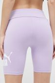 Шорти Puma жіночі колір фіолетовий з принтом висока посадка (3104478)