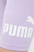 Шорти Puma жіночі колір фіолетовий з принтом висока посадка (3104478)