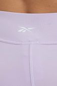 Шорти для йоги Reebok жіночі колір фіолетовий однотонні висока посадка