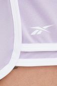 Шорти для тренувань Reebok Workout Ready жіночі колір фіолетовий з аплікацією висока посадка