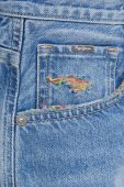 Джинсові шорти Pepe Jeans Rachel жіночі візерунок висока посадка колір блакитний