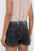 Джинсові шорти Pepe Jeans Thrasher жіночі колір чорний візерунок середня посадка