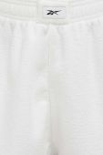 Шорти Reebok Classic жіночі колір білий однотонні висока посадка HT7853-NONDYE