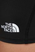 Шорти для тренувань The North Face колір чорний з принтом середня посадка