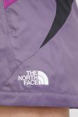 Шорти outdoor The North Face TNF X колір фіолетовий візерунок висока посадка
