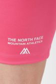Спортивні шорти The North Face Mountain Athletics жіночі колір рожевий однотонні середня посадка