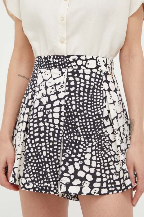 Бавовняні шорти Twinset візерунок висока посадка колір барвистий