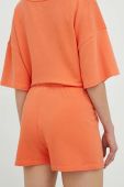 Шорти American Vintage жіночі колір помаранчевий однотонні висока посадка