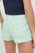 Шорти Billabong жіночі колір зелений візерунок висока посадка
