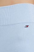 Шорти Tommy Hilfiger жіночі однотонні висока посадка колір блакитний (3194570)