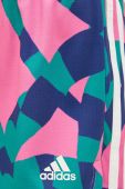 Шорти для тренувань adidas Farm Pacer колір рожевий візерунок середня посадка