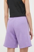Шорти adidas жіночі колір фіолетовий однотонні висока посадка