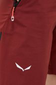 Шорти outdoor Salewa Pedroc DST колір бордовий однотонні середня посадка