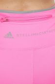Шорти для бігу adidas by Stella McCartney колір рожевий з принтом висока посадка