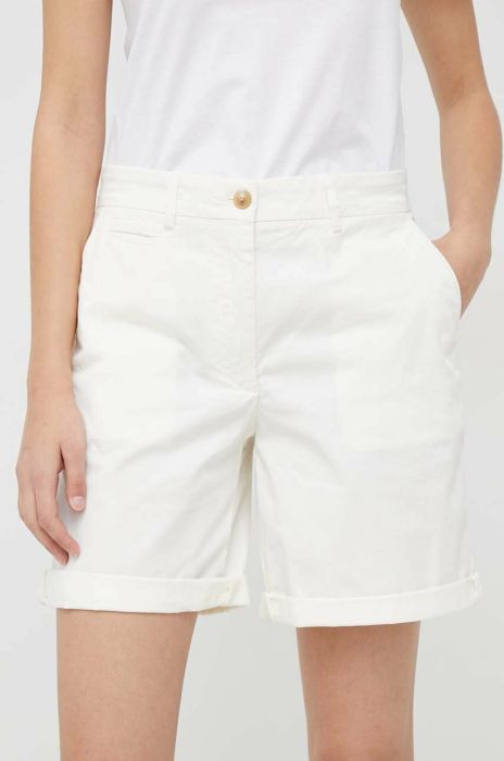 Шорти Tommy Hilfiger жіночі колір бежевий однотонні середня посадка (3007832)