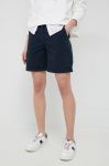 Шорти Tommy Hilfiger жіночі колір синій однотонні середня посадка (3007117)