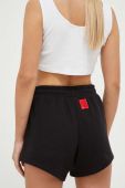 Шорти Champion жіночі колір чорний з принтом висока посадка