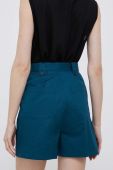 Шорти PS Paul Smith жіночі колір бірюзовий однотонні висока посадка
