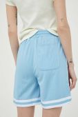 Шорти Deus Ex Machina жіночі однотонні висока посадка колір блакитний (3258148)