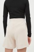Шорти 4F жіночі колір бежевий однотонні висока посадка