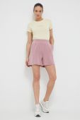 Шорти 4F жіночі колір рожевий однотонні висока посадка (3136721)