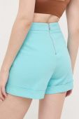 Шорти Morgan жіночі однотонні висока посадка колір блакитний (3323111)