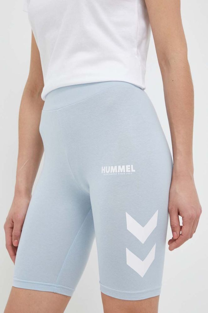 Шорти Hummel жіночі з принтом середня посадка колір блакитний