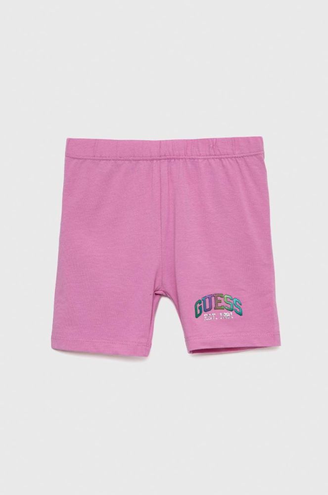 Дитячі шорти Guess колір фіолетовий однотонні (2911806)