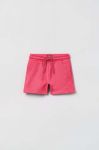 Дитячі бавовняні шорти OVS колір рожевий однотонні (3269737)