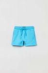 Дитячі бавовняні шорти OVS однотонні колір блакитний