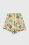 Дитячі шорти United Colors of Benetton колір зелений візерунок регульована талія