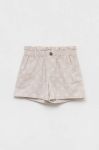 Дитячі лляні шорти United Colors of Benetton колір бежевий візерунок (3248600)