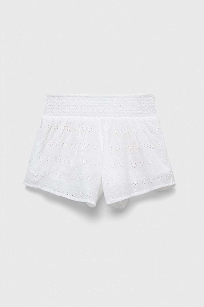 Дитячі бавовняні шорти United Colors of Benetton колір білий однотонні (3289050)