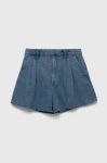Дитячі бавовняні шорти United Colors of Benetton однотонні колір блакитний (3285769)